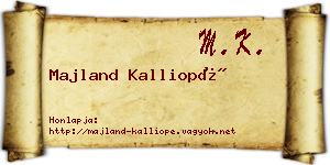 Majland Kalliopé névjegykártya